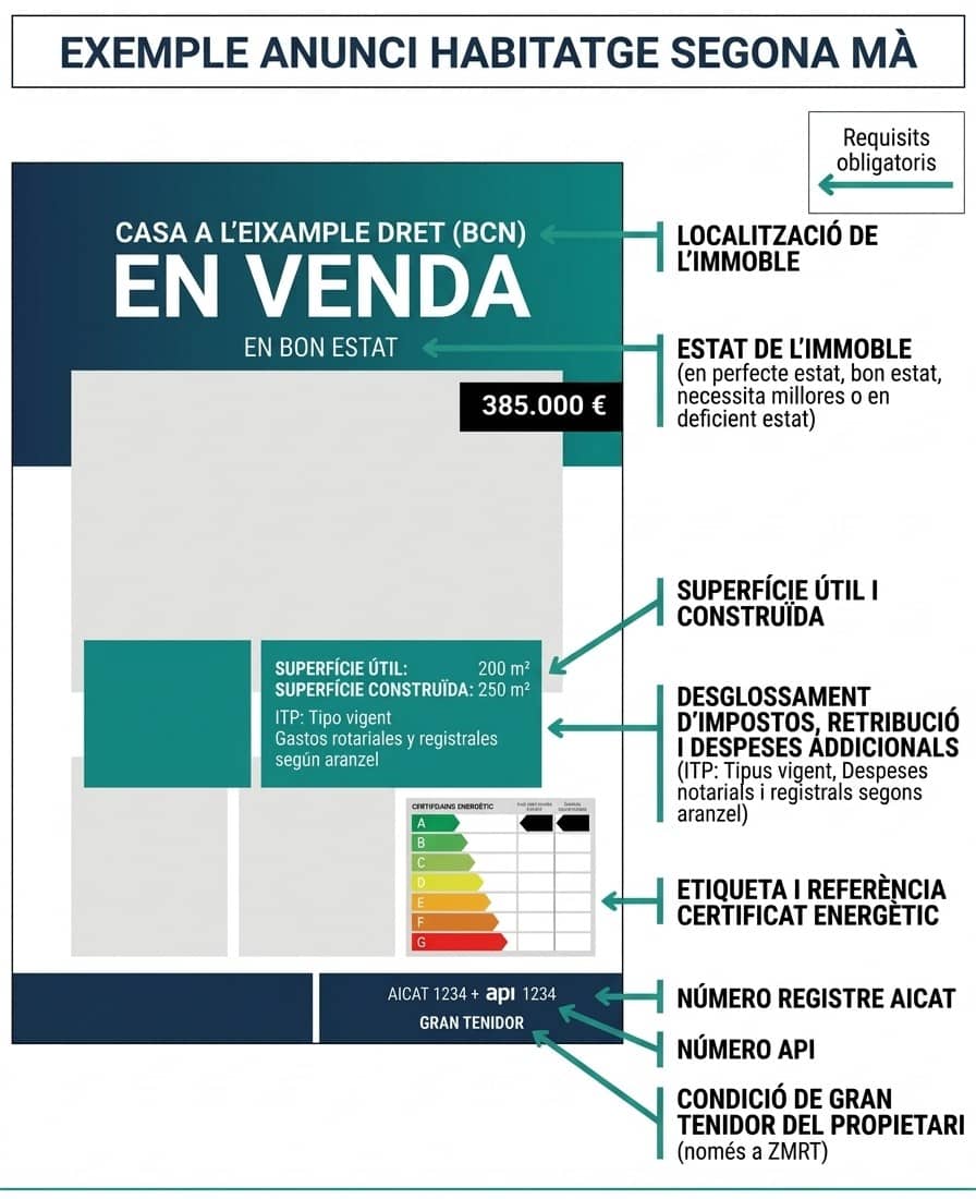 ejemplo de anuncio en venta ca